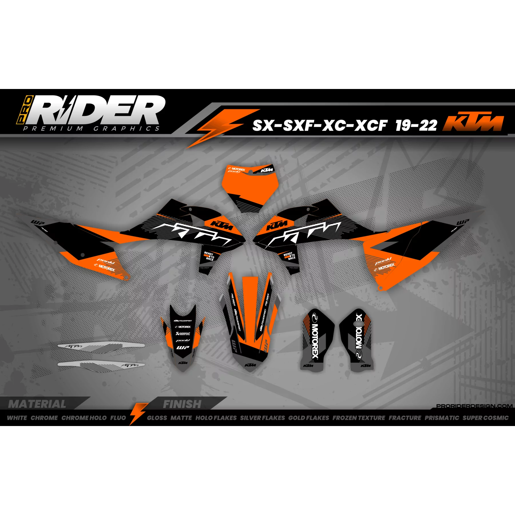 Kit adesivos MOTOCROSS KTM | Wildan - Kit adesivos MOTO KTM