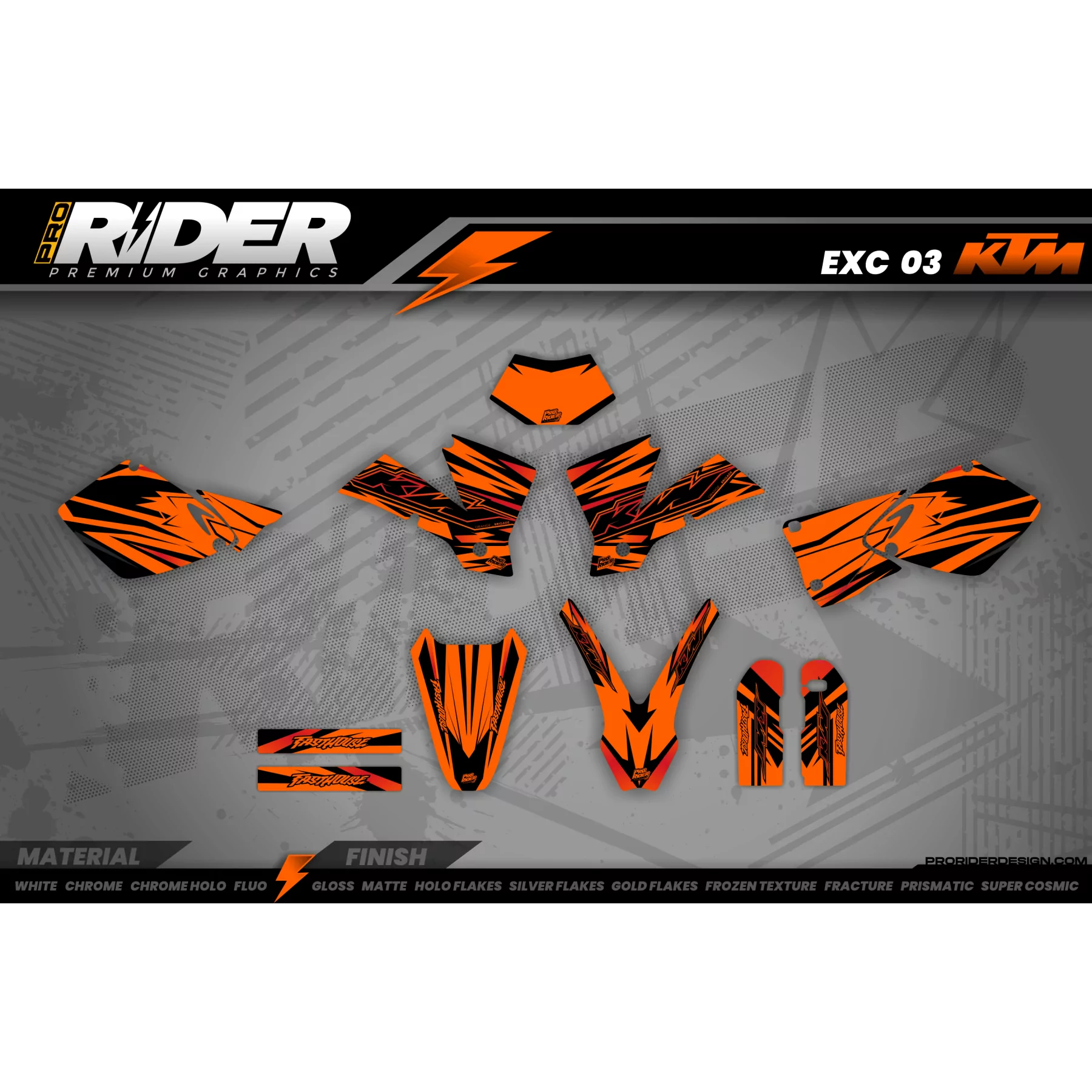 Kit déco Motocross KTM perso - TURBINE - KIT DECO MOTOCROSS KTM PRD...
