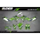 Kit adesivos Motocross KAWASAKI JUST1 BLUE - Kit adesivos QUAD KAWASAKI