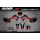 Kit adesivos MOTOCROSS HONDA RED RIFT - KIT ADESIVOS MOTO HONDA