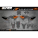 Kit déco Motocross KTM SX SXF EXC | ProLine Grey/orange - KIT DECO ...