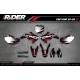 KIT ADESIVOS MOTOCROSS HONDA W-RED BOLD EFFECT - KIT ADESIVOS MOTO HONDA