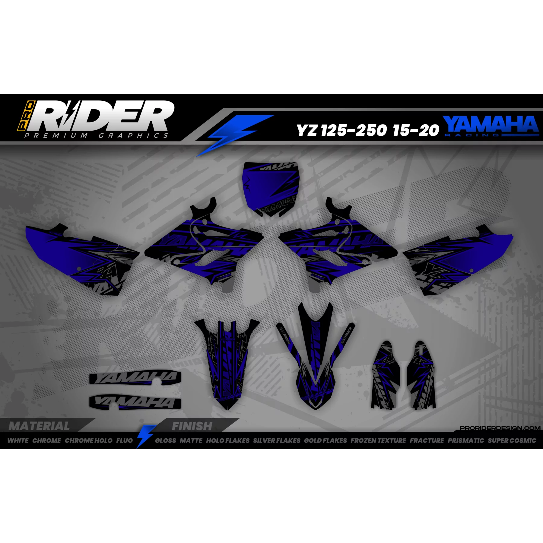 grafiche MOTOCROSS YAMAHA FORCE BLUE  - GRAFICHE MOTO YAMAHA