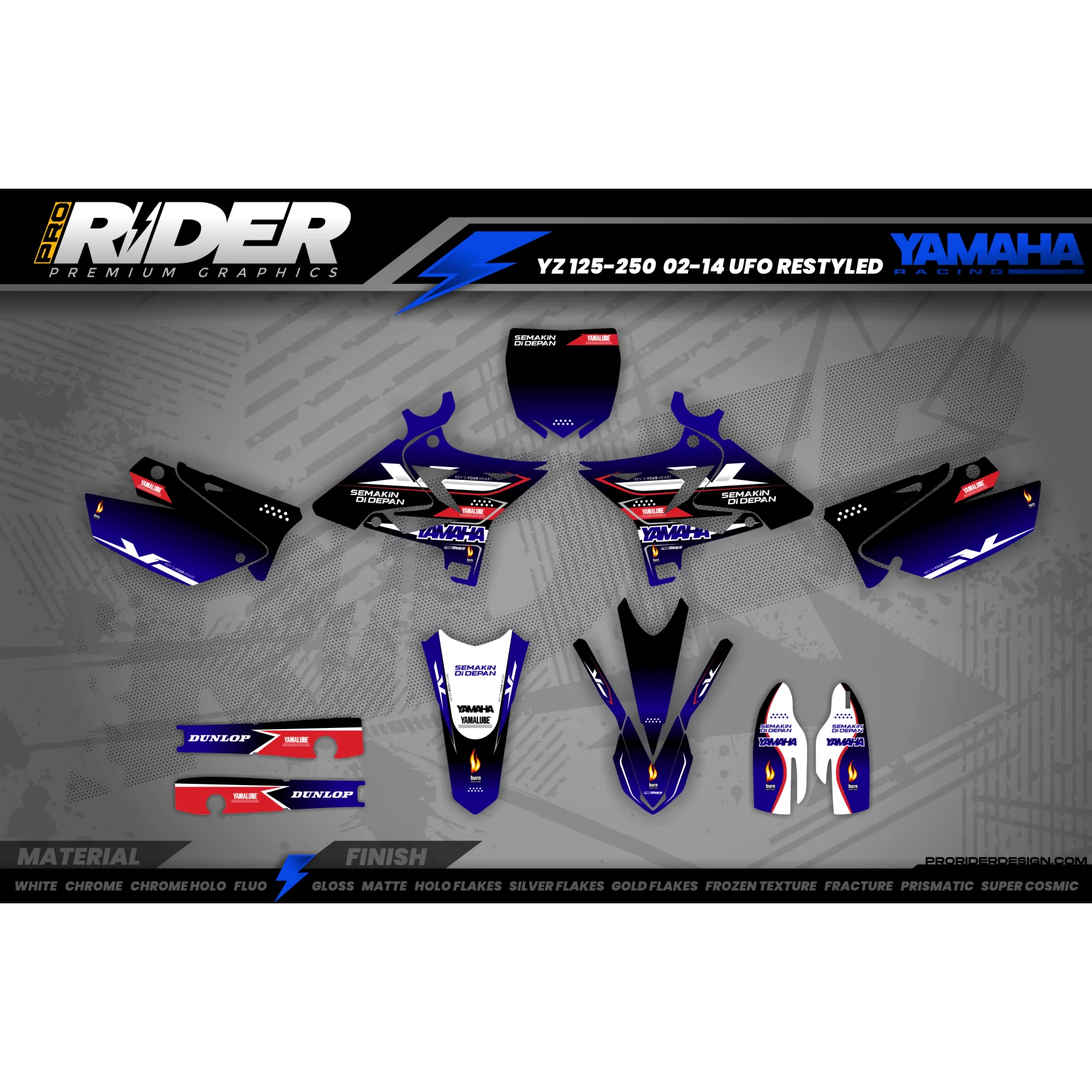 Stickerset Motocross YAMAHA FIRE POWER - STICKERSET MOTOCROSS / ENDURO YAMAHA