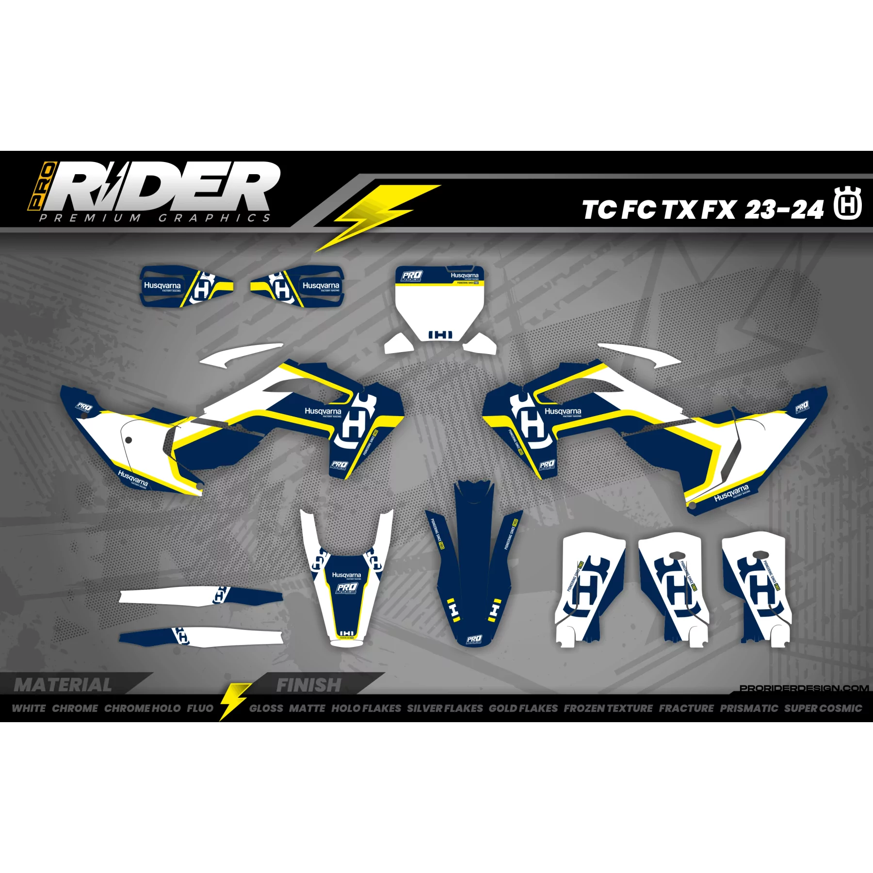 Kit adhesivos Motocross PERSO HUSQVARNA KRONO  - Kit adhesivos HUSQVARNA MOTOCROSS / ENDURO