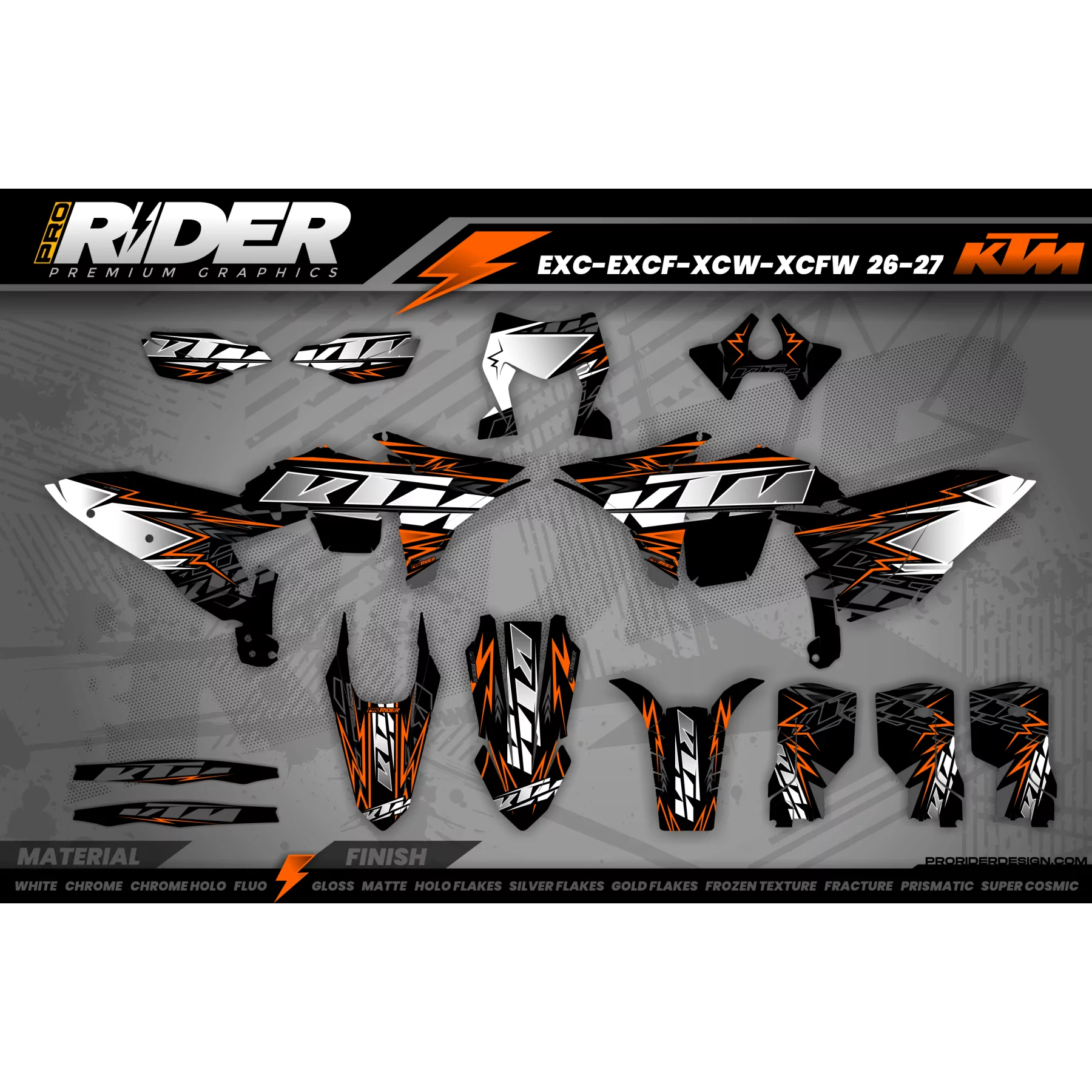 GRAFICHE KTM LIGHT BOLD EFFECT  - TUTTI I MODELLI grafiche KTM