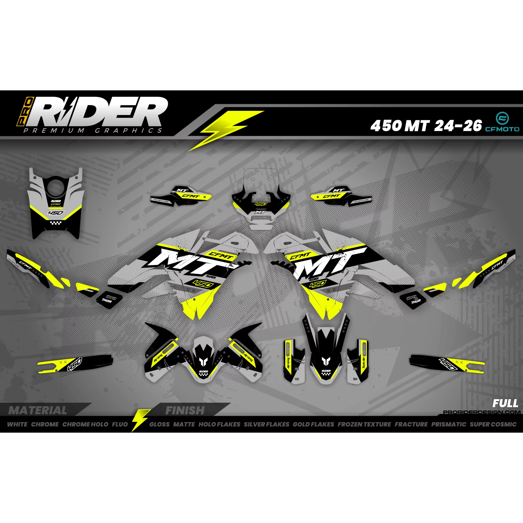 Kit adesivos moto CFMOTO 450MT / 700MT / 800MT | Frenzy - KIT ADESIVOS CFMOTO MT