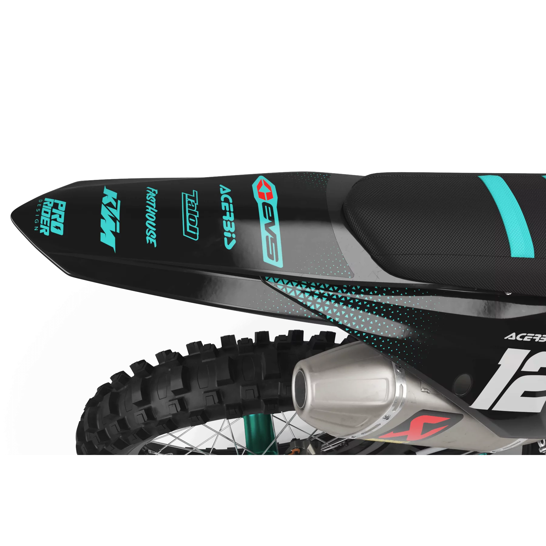 STICKERSET motor Stickerset Motocross PERSO KTM EVS TEAL
