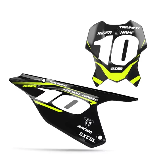 TRIUMPH NUMBER PLATE BACKGROUND GRAPHICS Traker Black