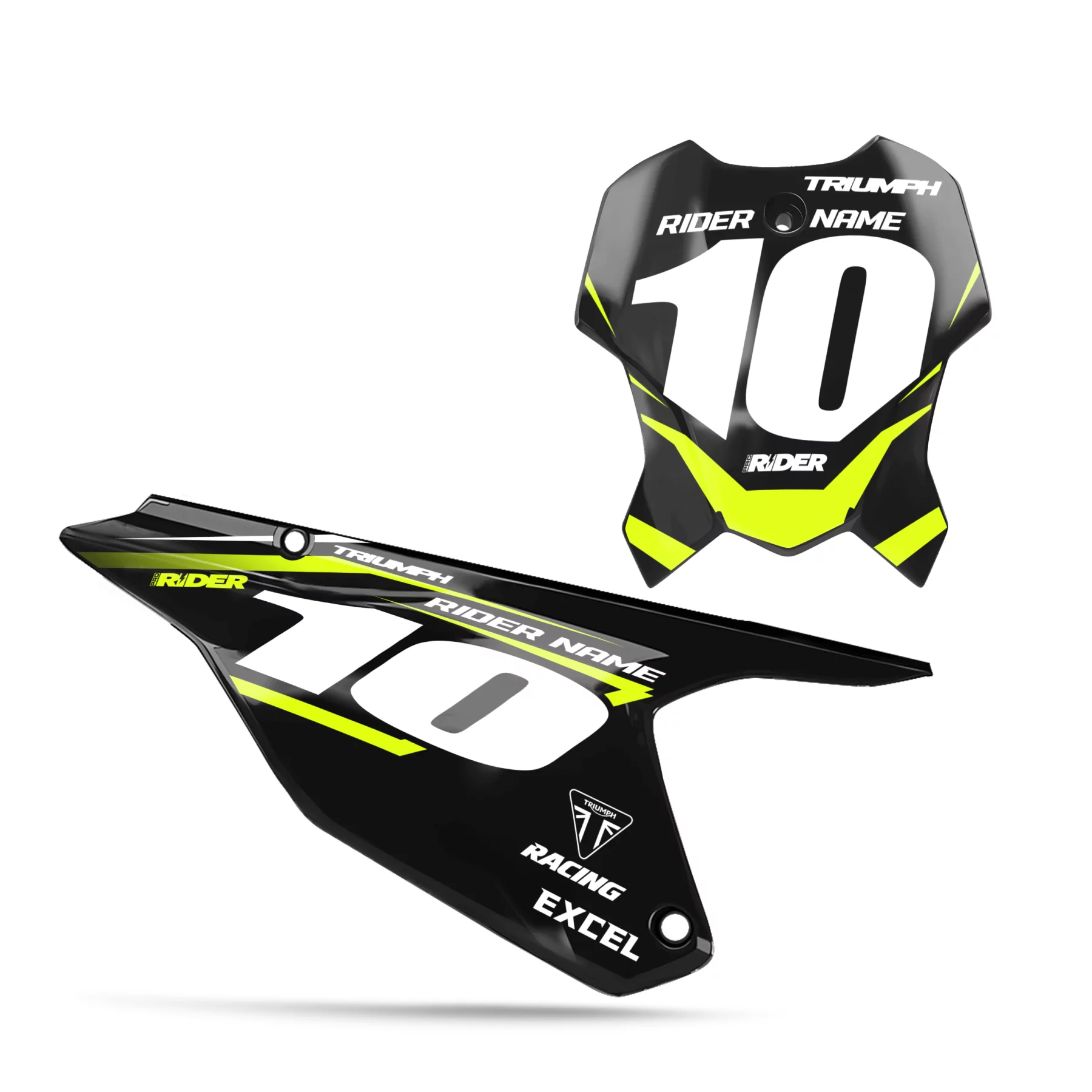 TRIUMPH NUMBER PLATE BACKGROUND GRAPHICS Traker Black