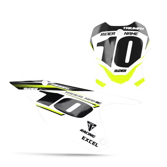 KIT DECO FONDS DE PLAQUES TRIUMPH Traker Black Yellow