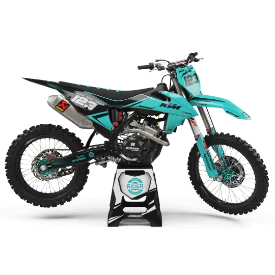 STICKERSET moto Stickerset Motocross PERSO KTM EVS TEAL
