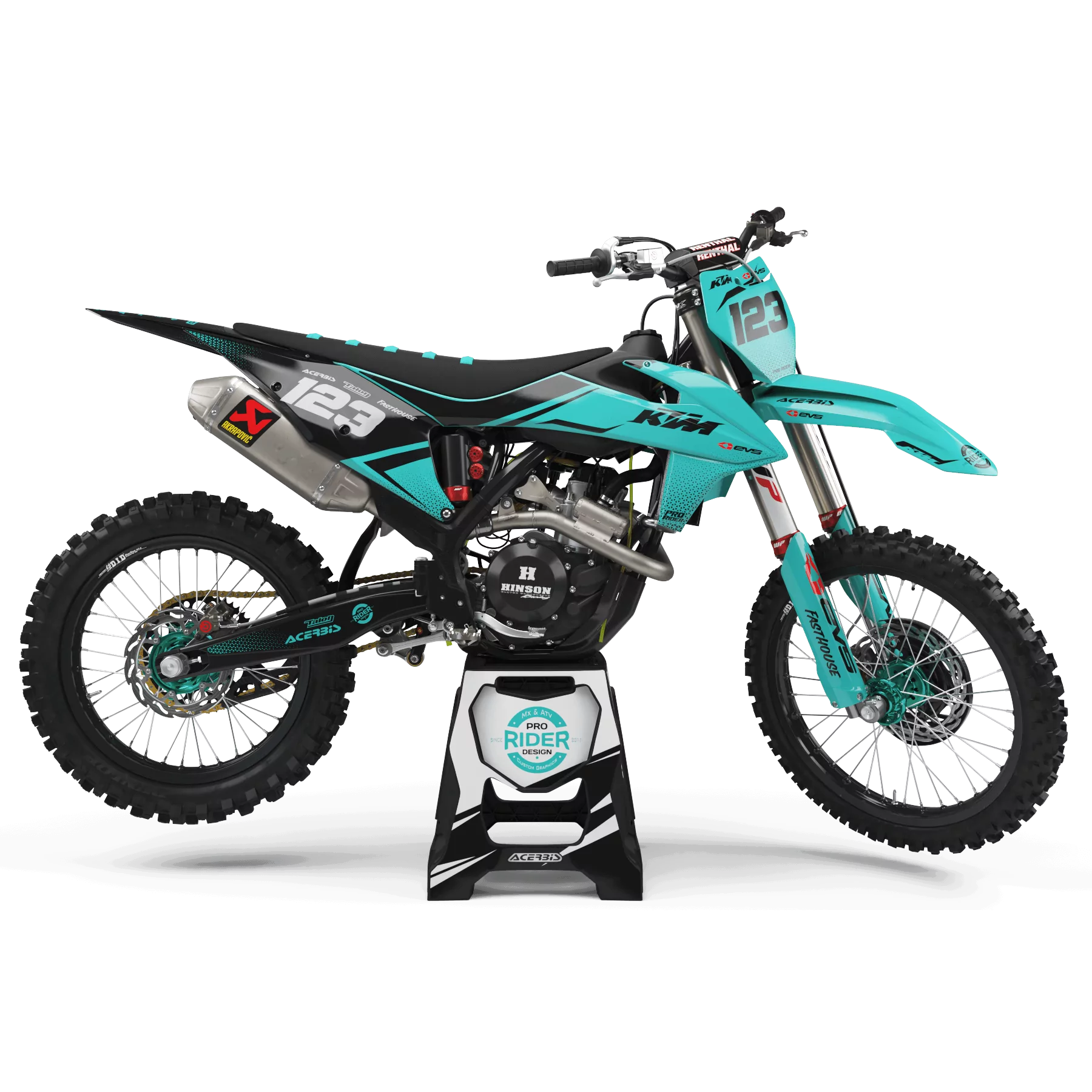 KIT ADESIVOS moto Kit adesivos Motocross PERSO KTM EVS TEAL