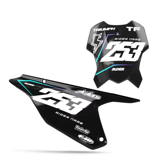 KIT DECO FONDS DE PLAQUES TRIUMPH Vantax Black Teal