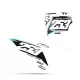 TRIUMPH NUMBER PLATE BACKGROUND GRAPHICS Vantax Black White