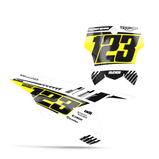 KIT DECO FONDS DE PLAQUES TRIUMPH Maxan Black White
