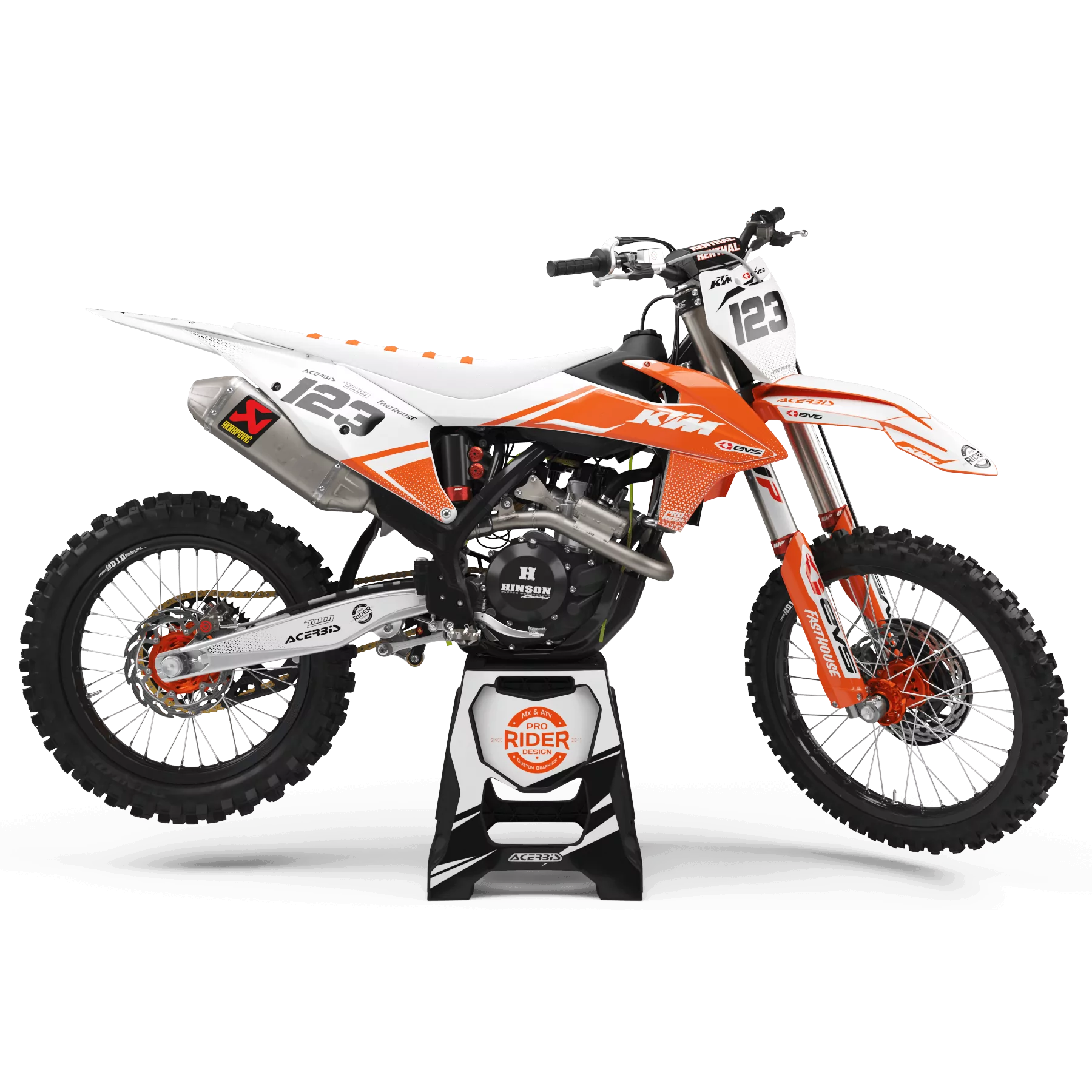 Kit adesivos moto KIT ADESIVOS Motocross PERSO KTM EVS ORIGINE