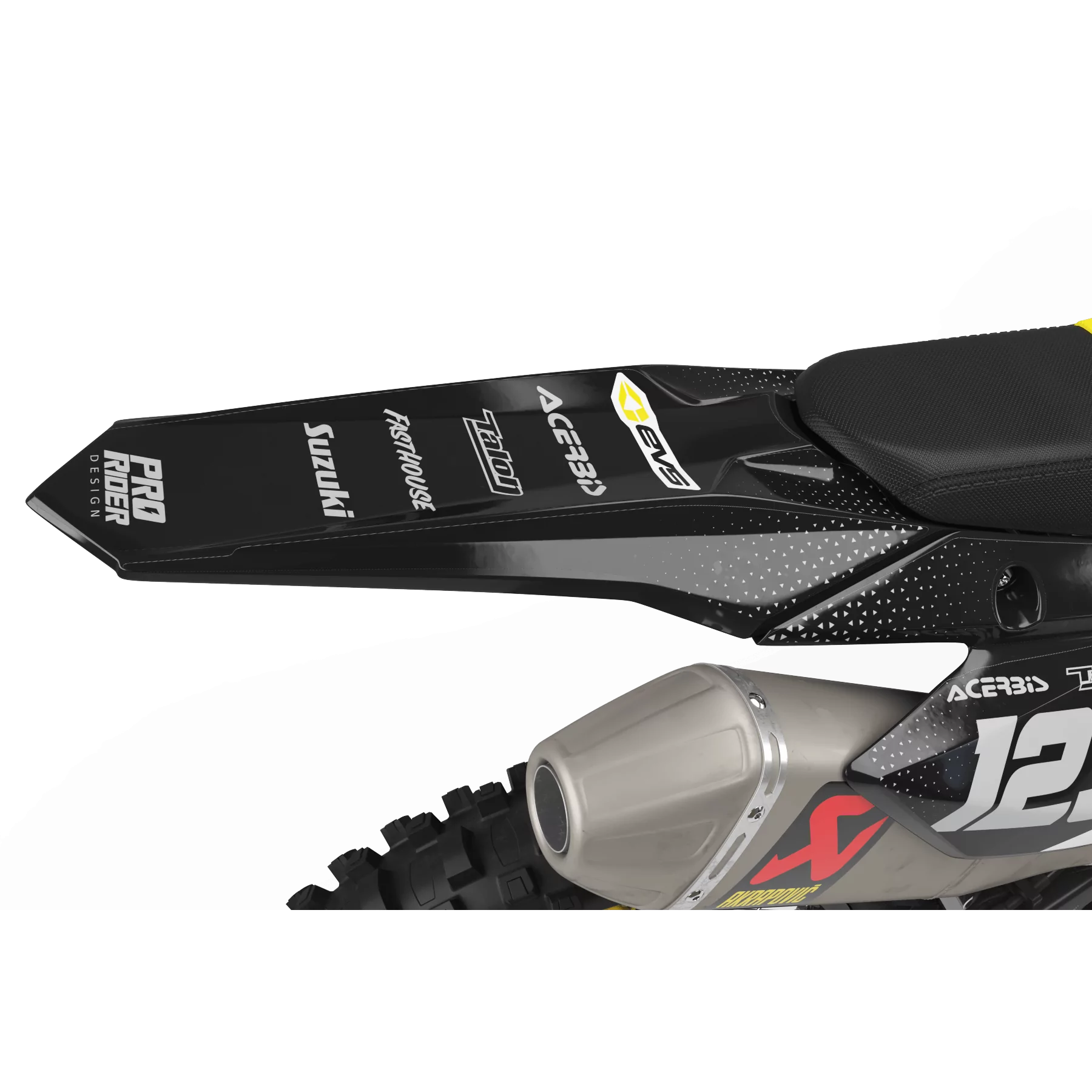 DEKOR Moto Dekor Motocross PERSO SUZUKI EVS BLACK AND WHITE
