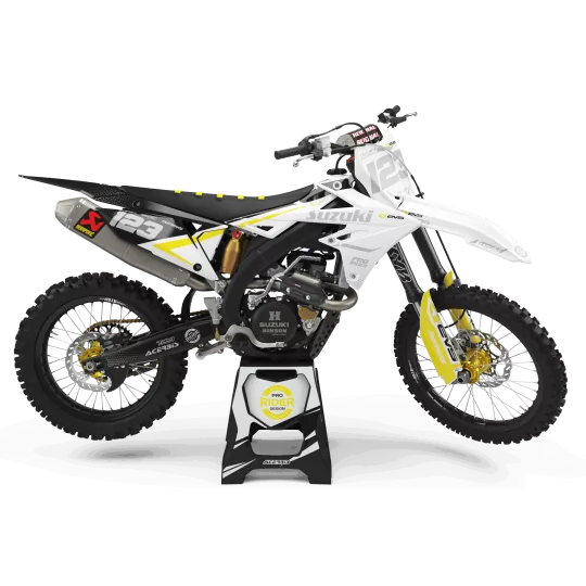Kit adesivos moto KIT ADESIVOS Motocross PERSO SUZUKI EVS BLACK AND WHITE