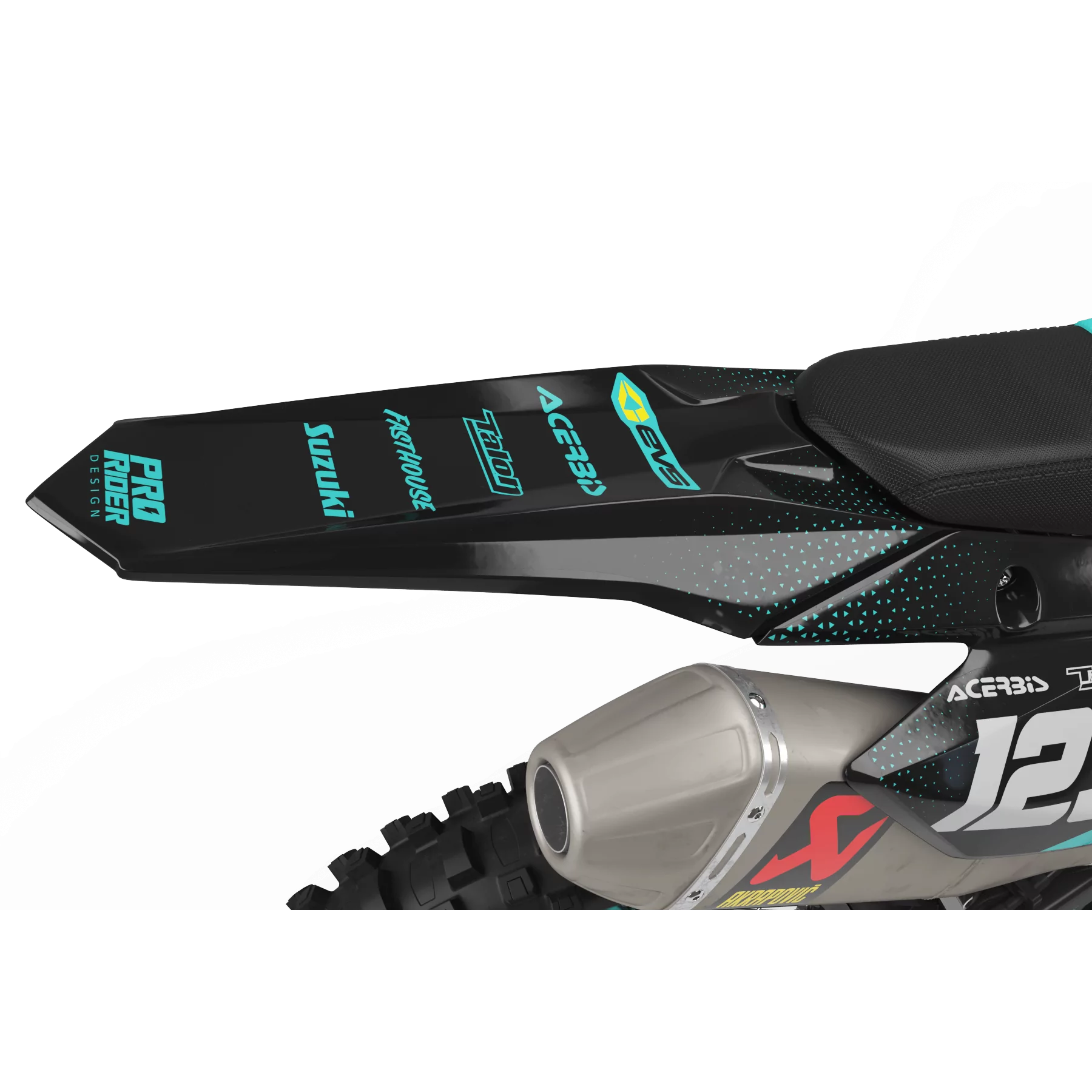 Kit adhesivos moto KIT ADHESIVOS Motocross PERSO SUZUKI EVS TEAL