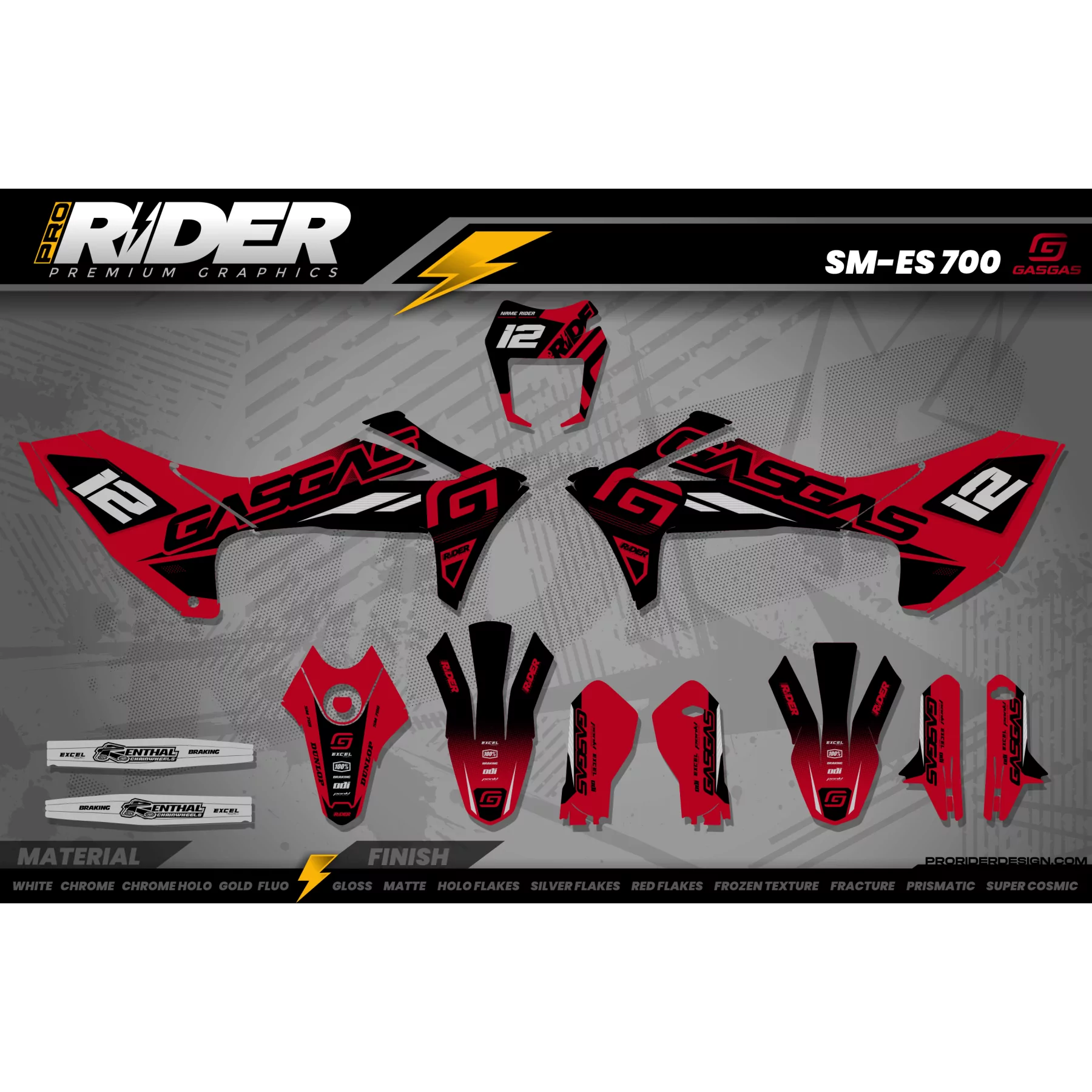 Grafiche 700 GasGas | Twelv Rosso