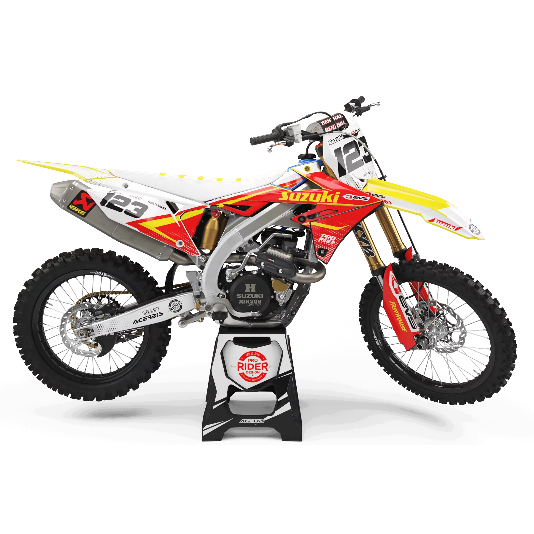 GRAPHICS moto Graphics Motocross PERSO SUZUKI EVS ORIGINE