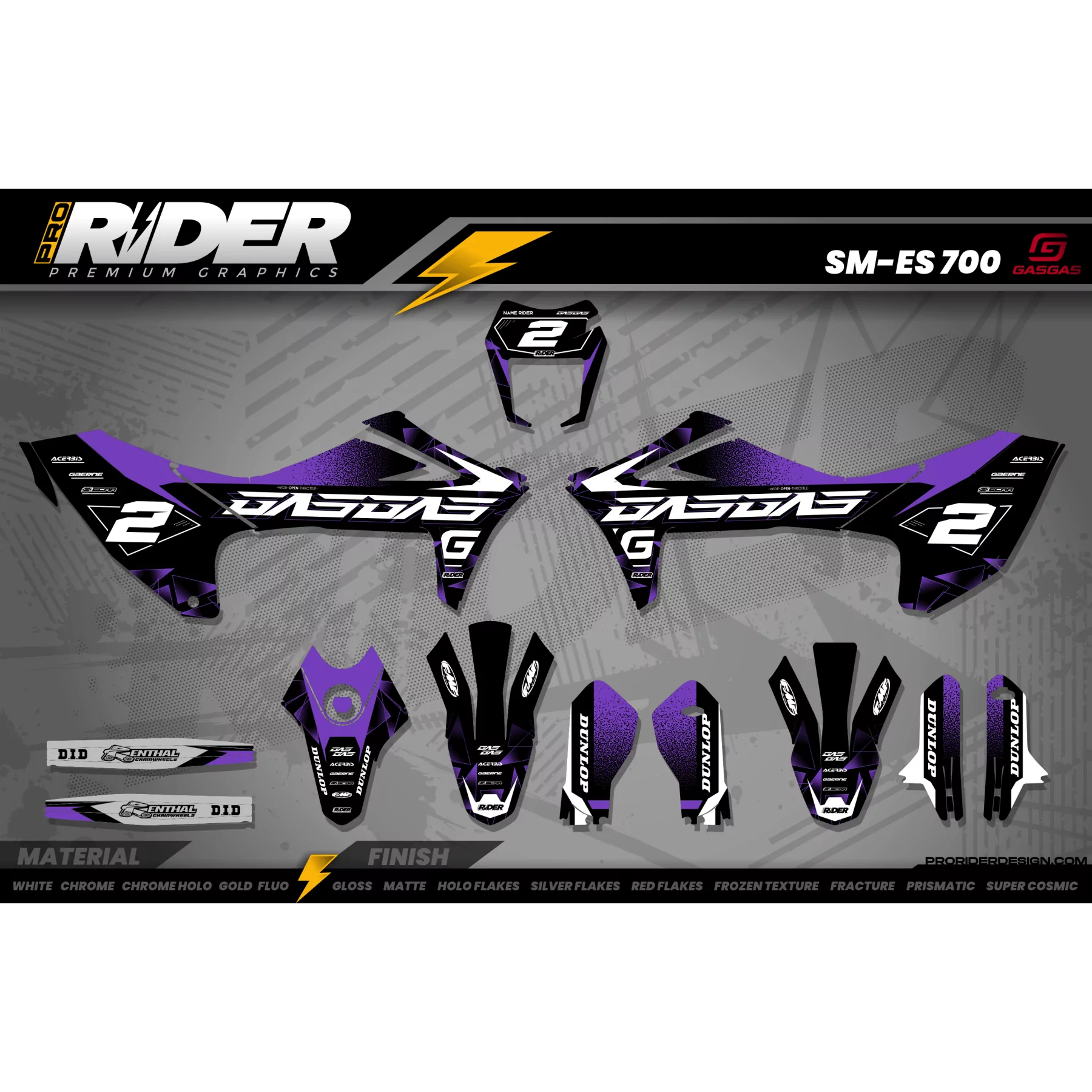 Grafiche 700 GasGas | Ignis viola