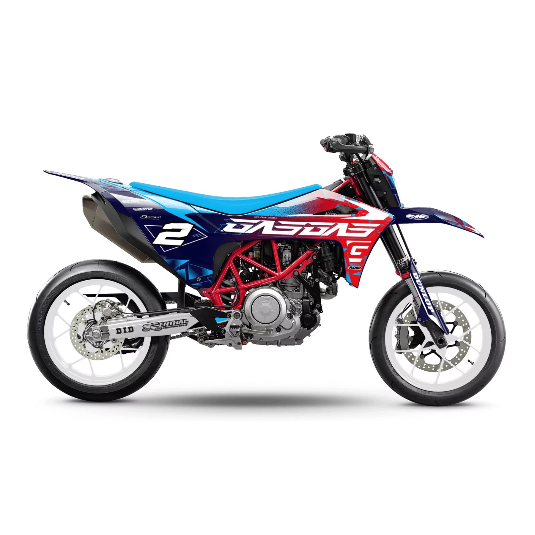 Stickerset 700 GasGas | Ignis rood lichtblauw