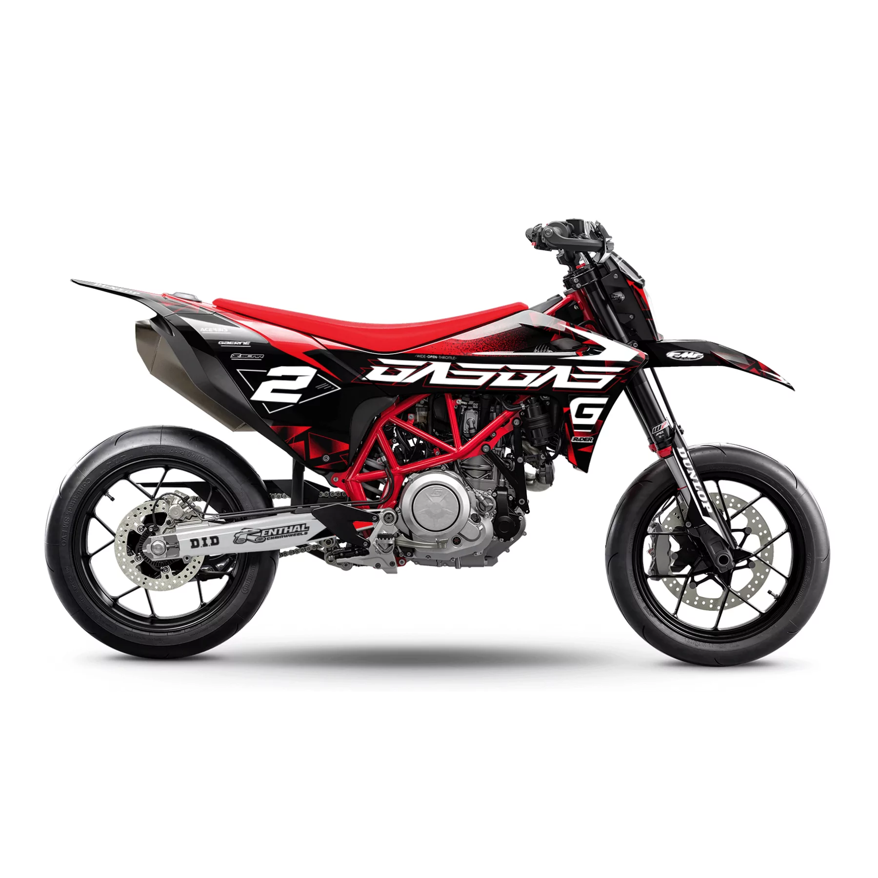 Dekor für GasGas 700 | Ignis Schwarz-Rot