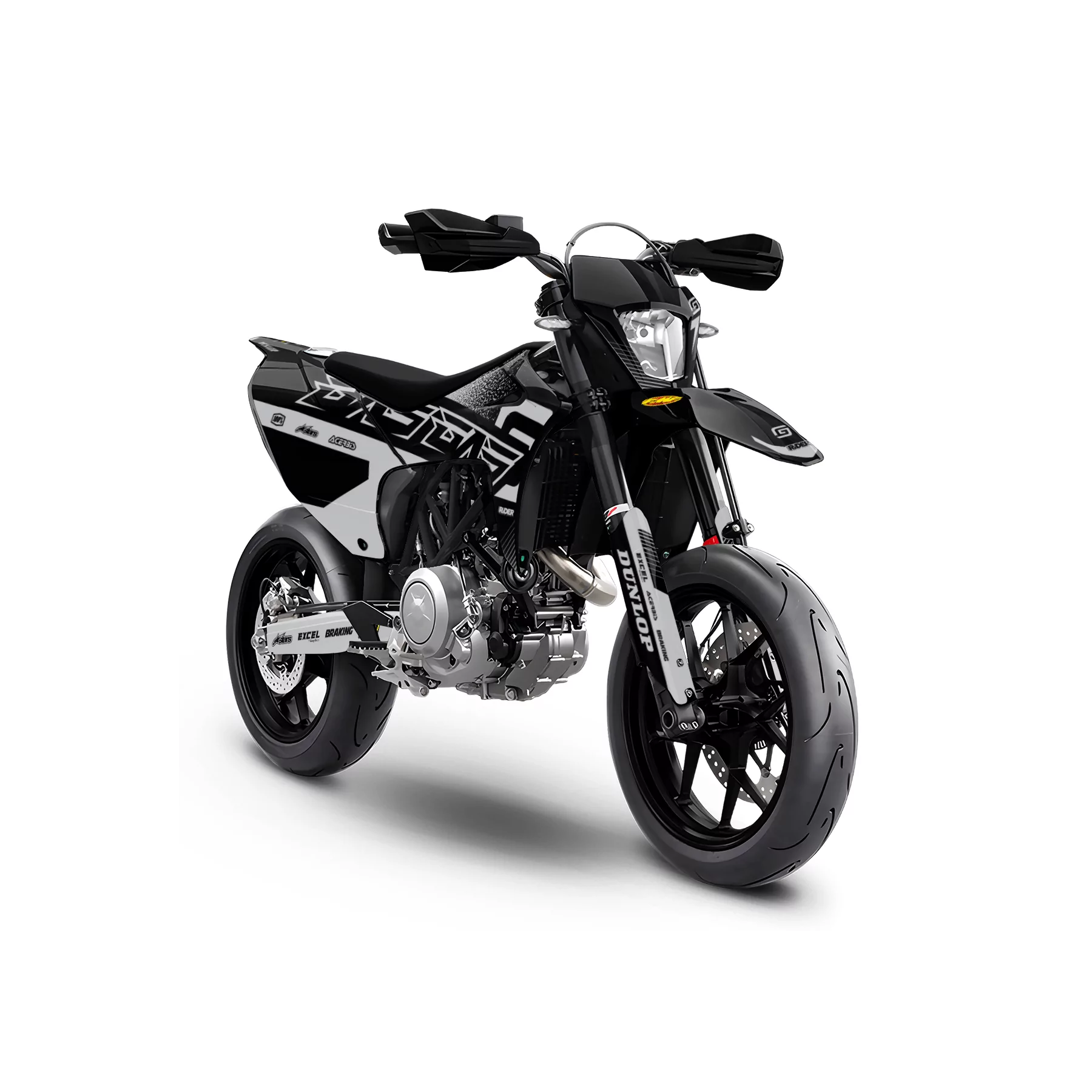 Dekor für GasGas 700 | Phantom Schwarz-Grau