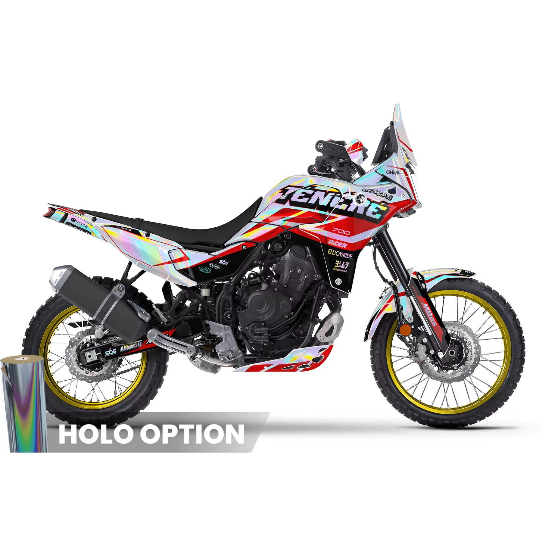 Kit adesivos Ténéré 700 Sonhos Vermelhos