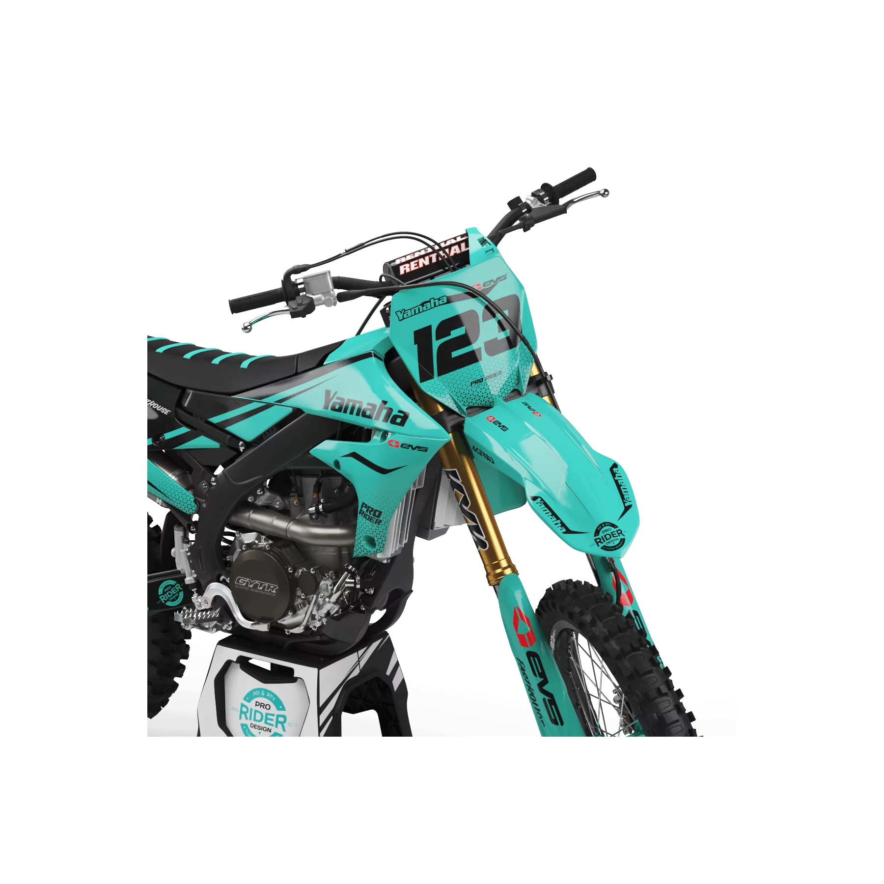 STICKERSET motor Stickerset YAMAHA YZ YZF... EVS TEAL