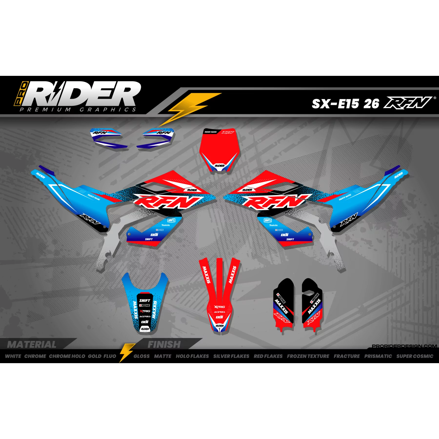 Kit Déco RFN Sky Obsidian | ProRiderDesign