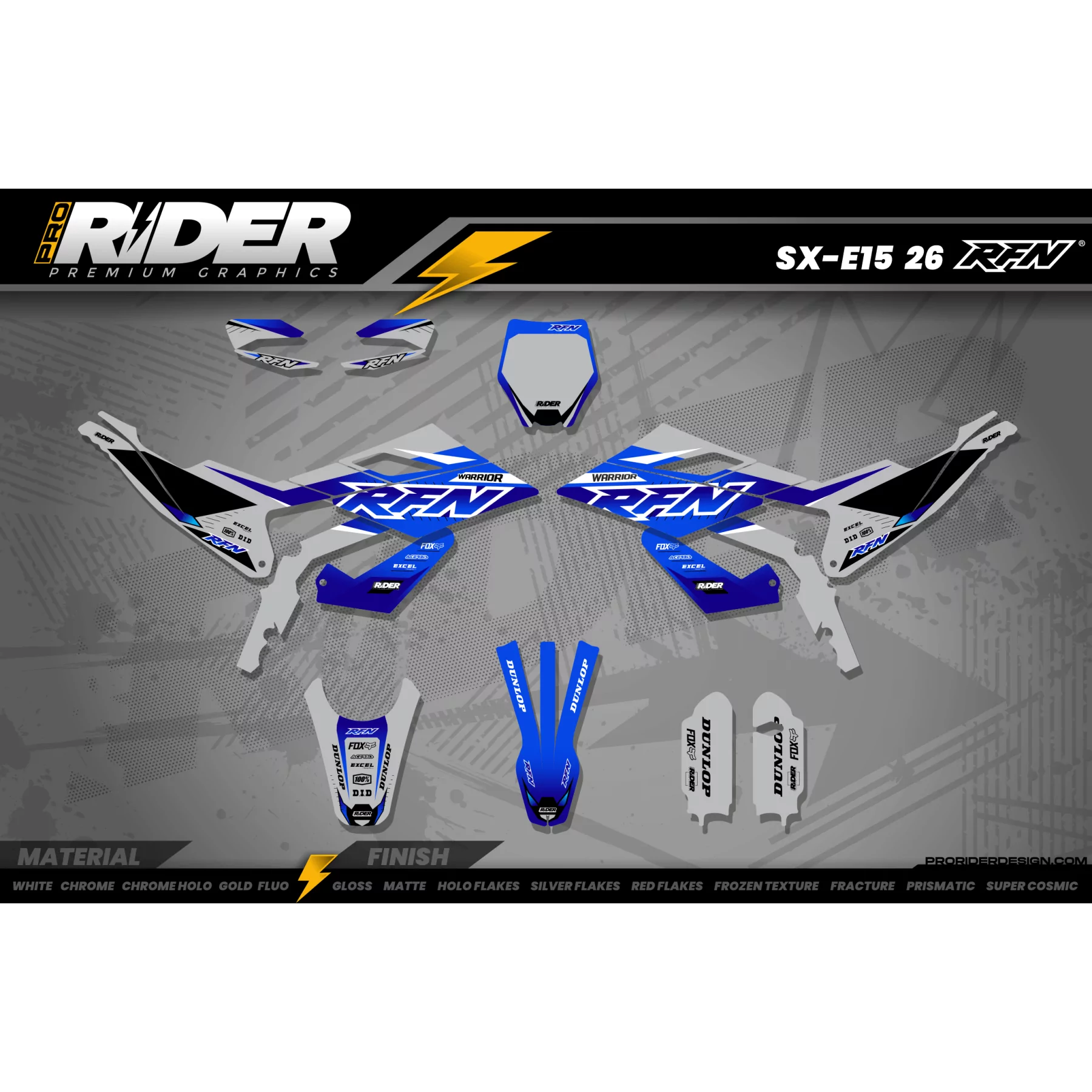 Kit Déco RFN Grey SNABB | ProRiderDesign