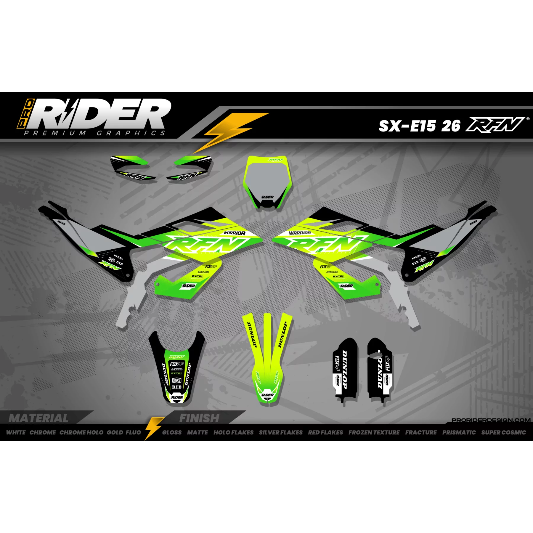 Kit Adesivos RFN SNABB Preto | ProRiderDesign
