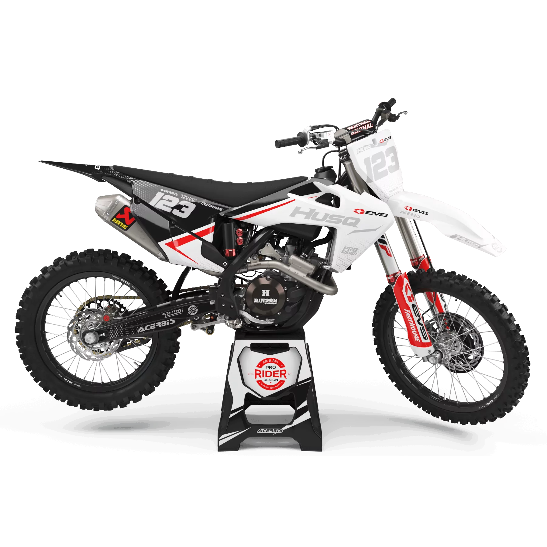 GRAFICHE moto Grafiche Motocross HUSQVARNA EVS BLACK AND WHITE