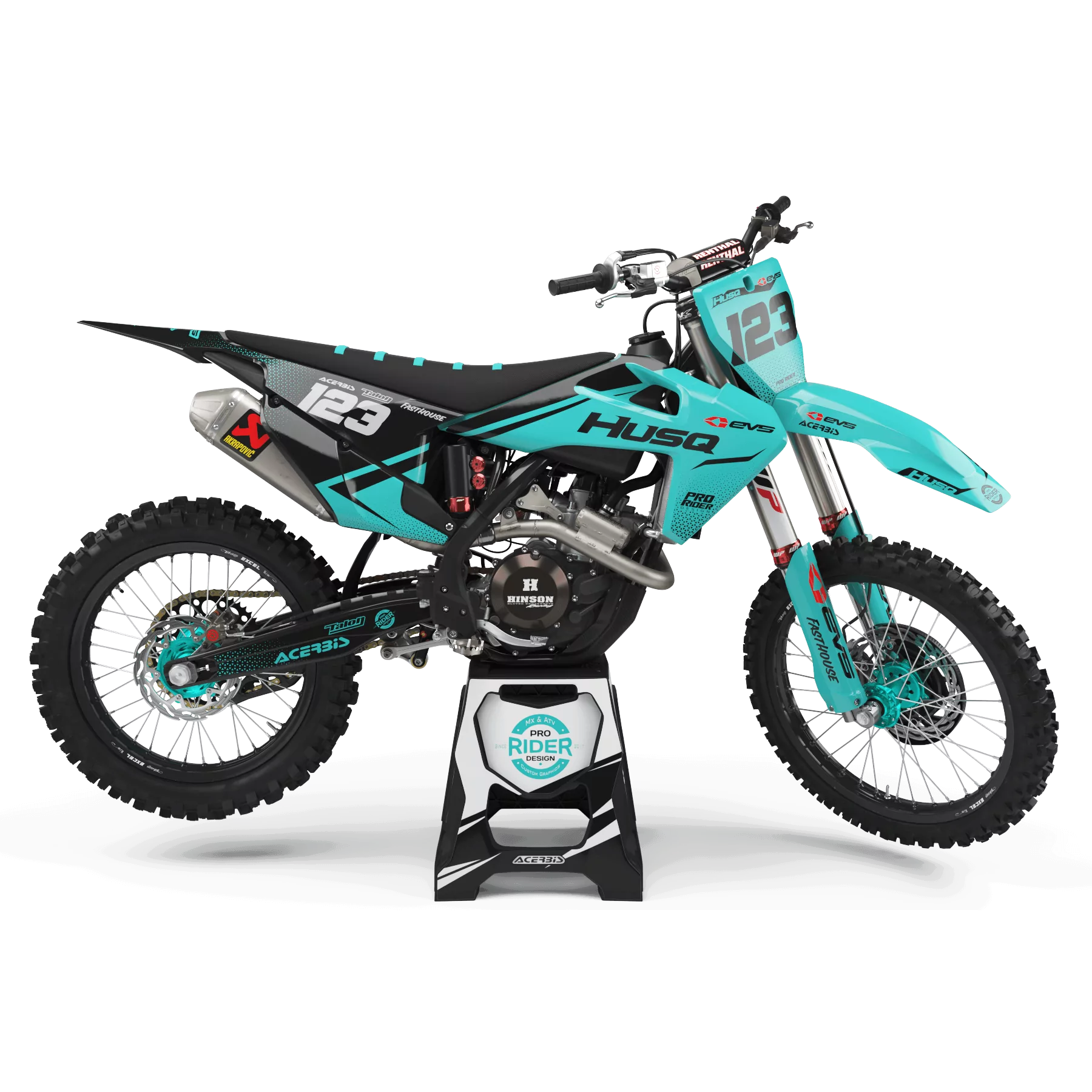 GRAFICHE moto Grafiche Motocross HUSQVARNA EVS TEAL