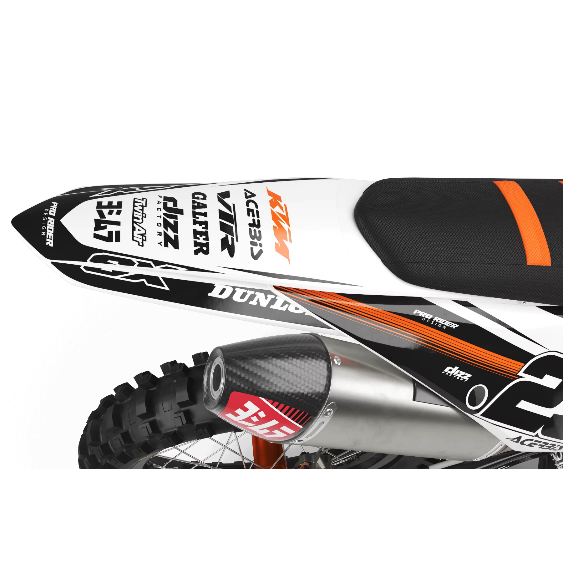 Stickerset moto STICKERSET Motorcross PERSO KTM PRO CIRCUIT B/W