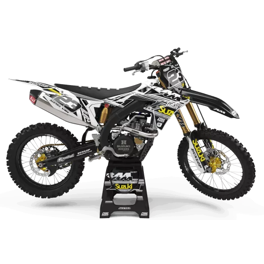 Kit adhesivos moto KIT ADHESIVOS Motocross PERSO SUZUKI PRO CIRCUIT B/W