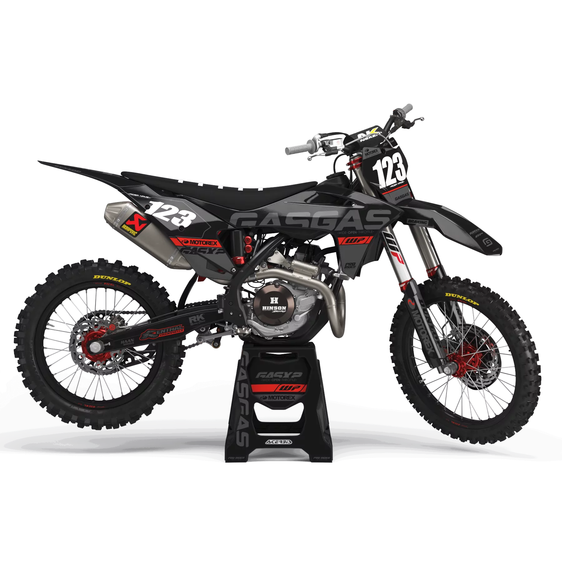 Motorcycle graphics graphics motocross GASGAS MOTOREX GRAY
