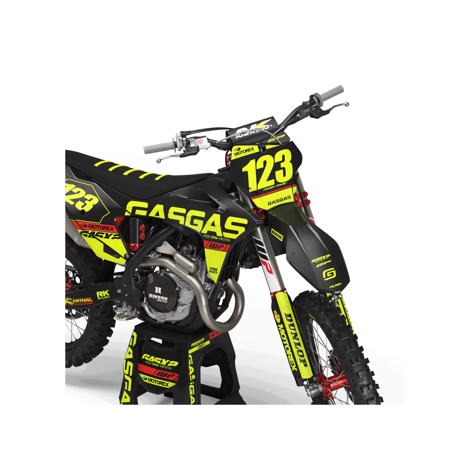 STICKERSET motor Stickerset FLUO GASGAS MOTOREX MATTE