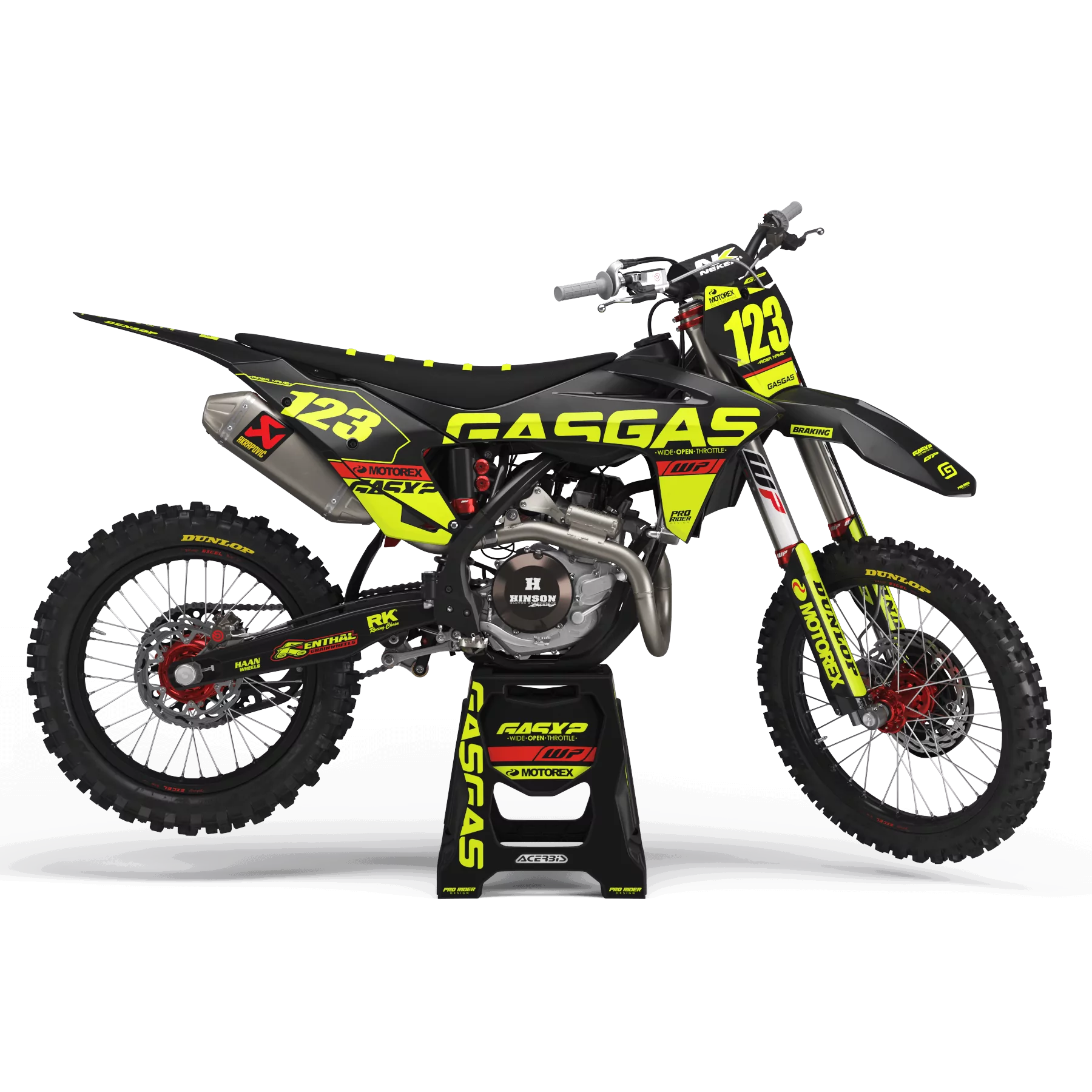 STICKERSET motor Stickerset FLUO GASGAS MOTOREX MATTE