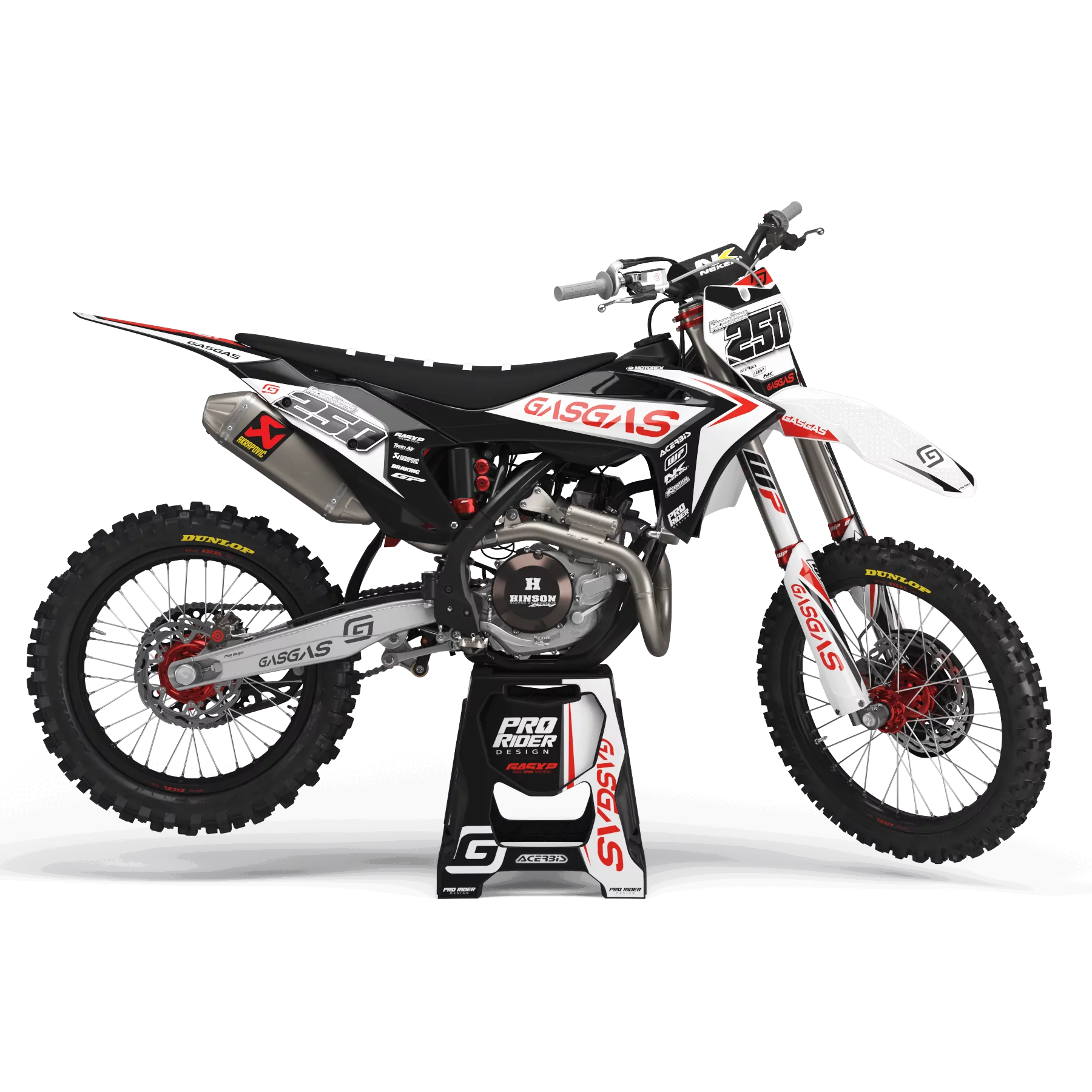 Stickerset moto Stickerset PERSO GASGAS Factory BK/WT
