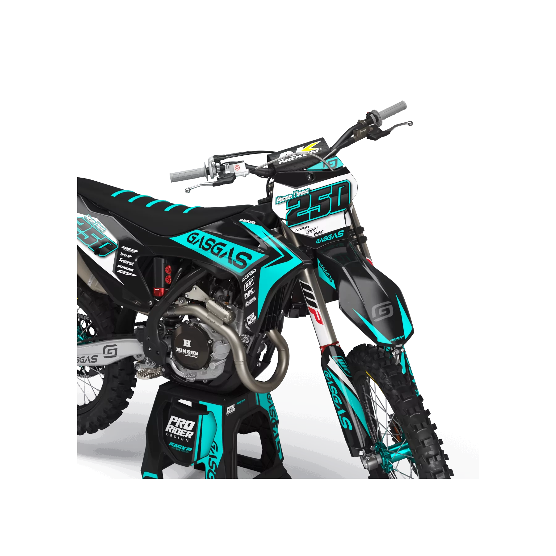 STICKERSET motor Stickerset PERSO GASGAS Factory TEAL