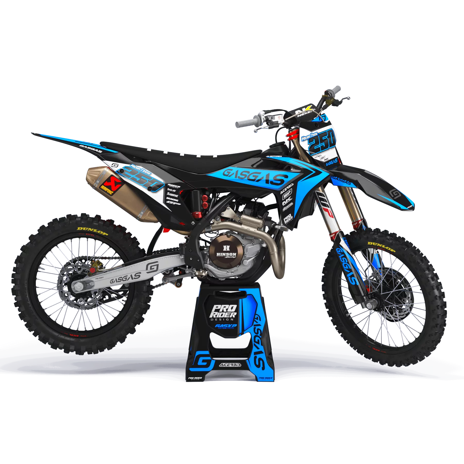 Stickerset moto Stickerset GASGAS Factory Cyan