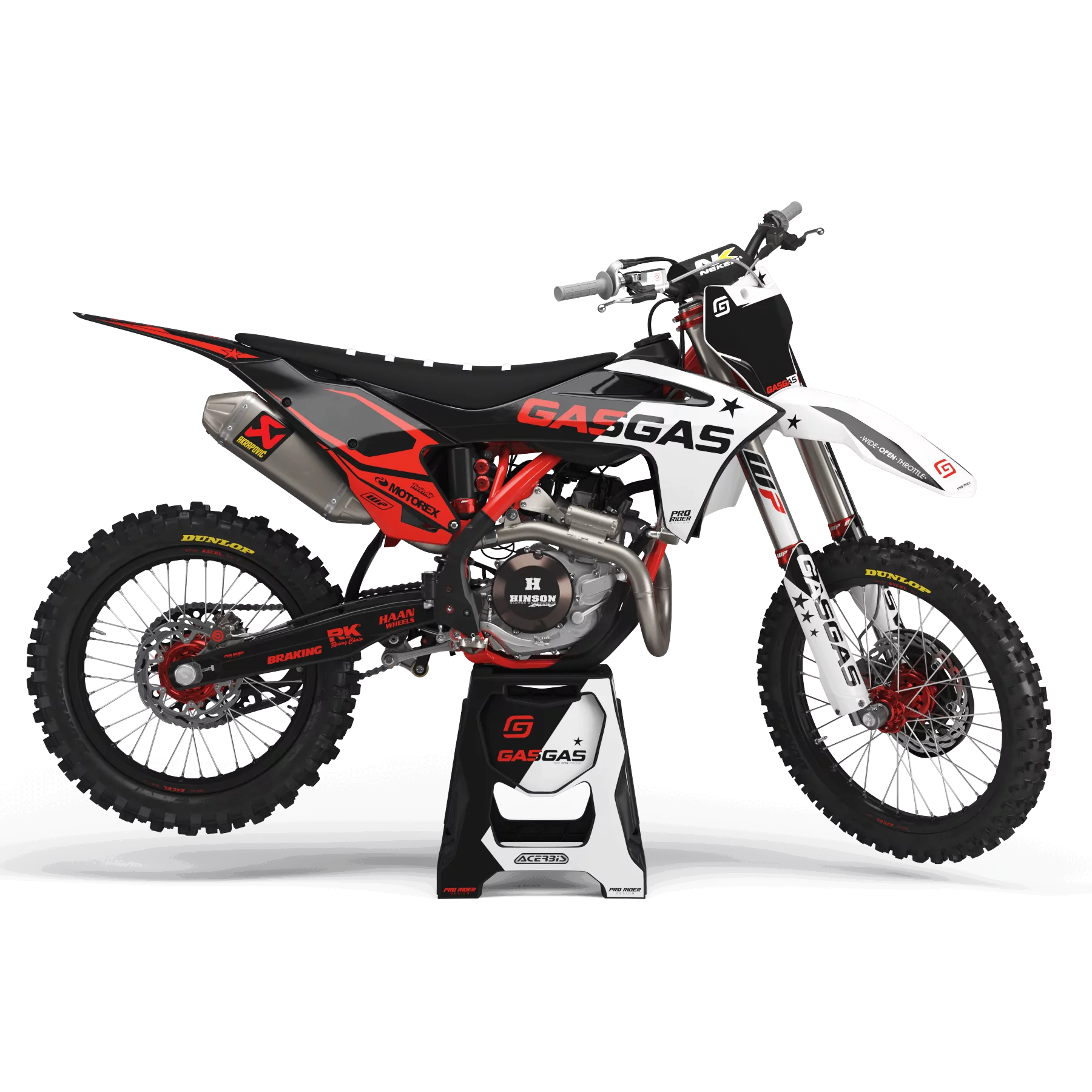 Stickerset moto Stickerset PERSO GASGAS STAR RED