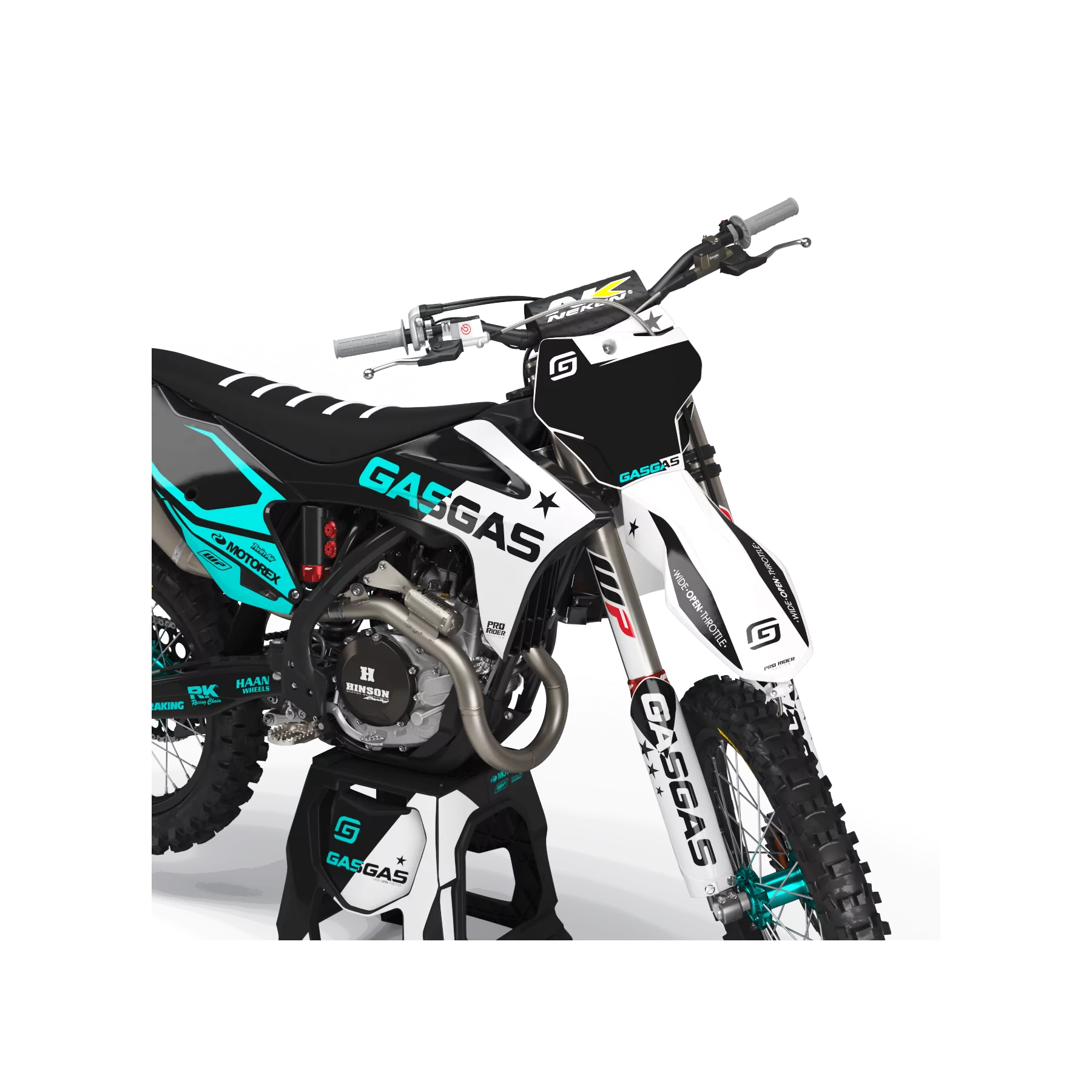 Kit adesivos moto Kit adesivos MOTOCROSS GASGAS STAR TEAL