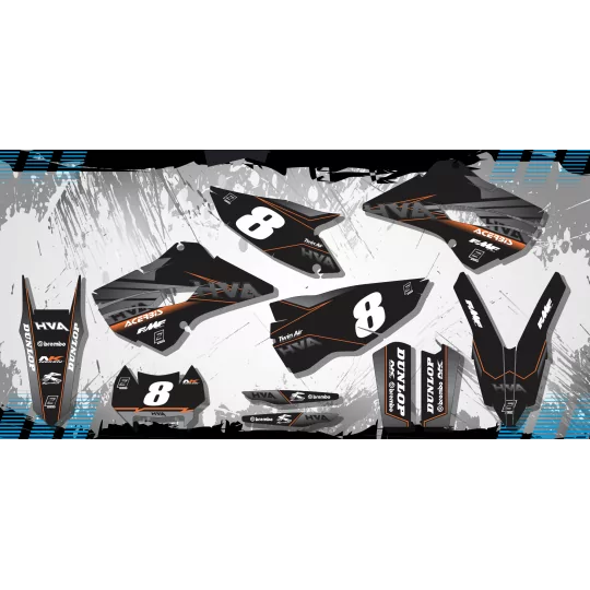 Kit adesivos moto KIT ADESIVOS HUSQVARNA TE 14-16 Acabamento Mate