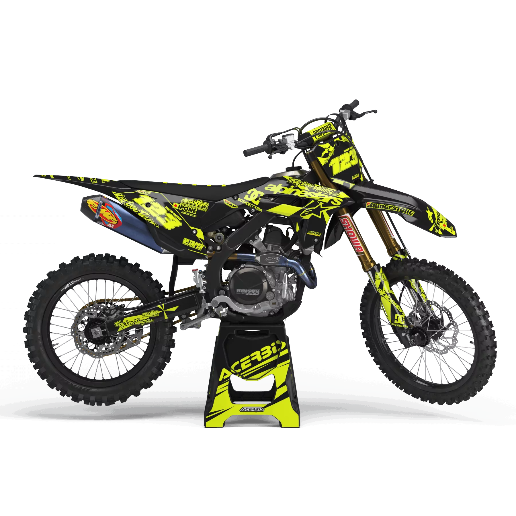 Moto graphics graphics Motocross FLUO PERSO ALPINESTARS