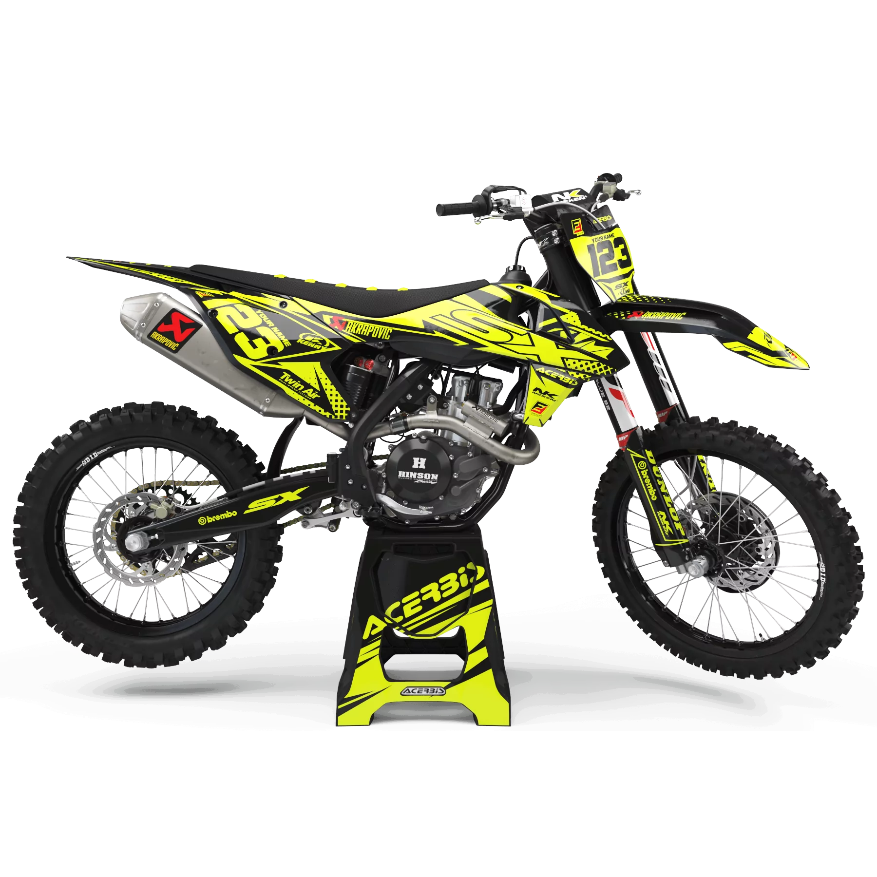 Kit adesivos moto Kit adesivos MOTOCROSS FLUO PERSO KTM NK FMR
